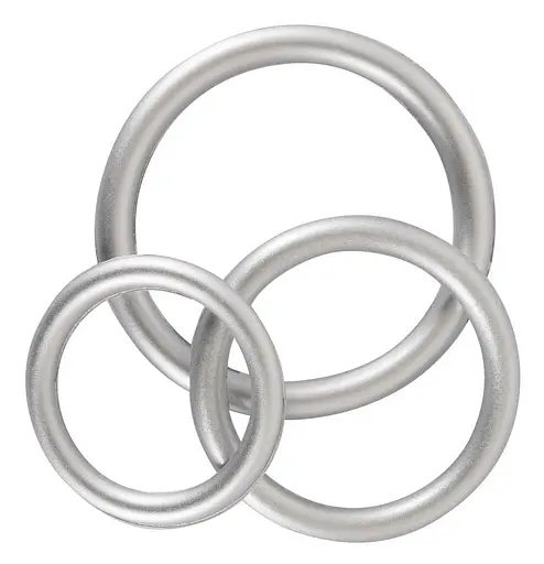 Набор эрекционных колец You2Toys Metallic Cock Ring Set 3 шт. серебристый - фото 10