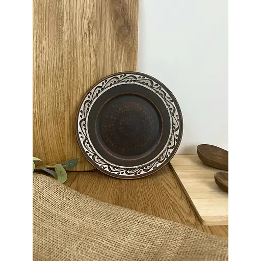 Тарілка керамічна (глиняна) Ангоб 19 см 