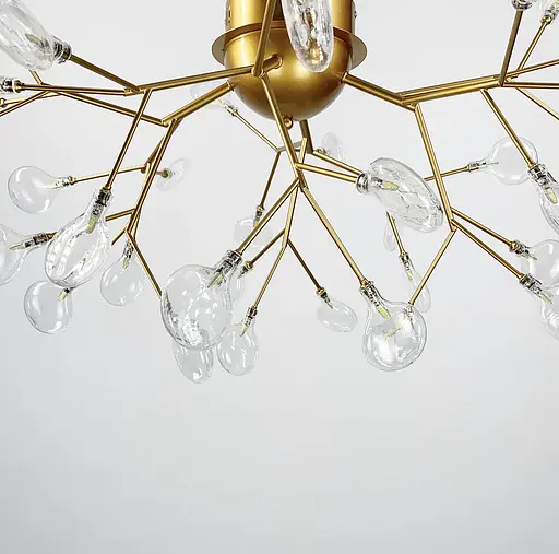 Нежный светильник с лепестками на 36 ламп в корпусе золото Line.F Цвет плафона Графитовый - фото 1