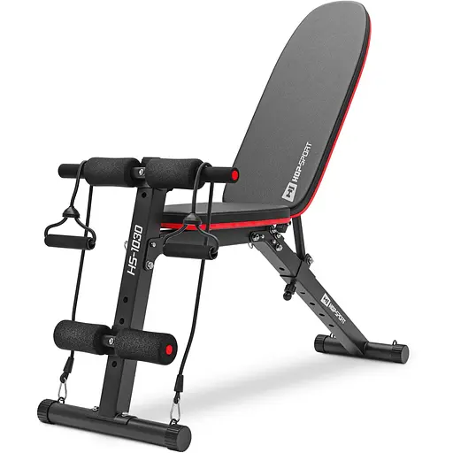 Набор Hop-Sport Strong 99кг со скамейкой HS-1030 и стойками 1005L - фото 6