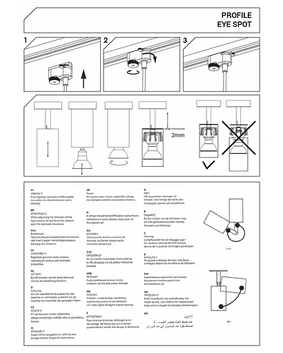 Трековий світильник Nowodvorski 9322 Profile Eye Spot GU10 1x10W IP20 чорний - фото 4