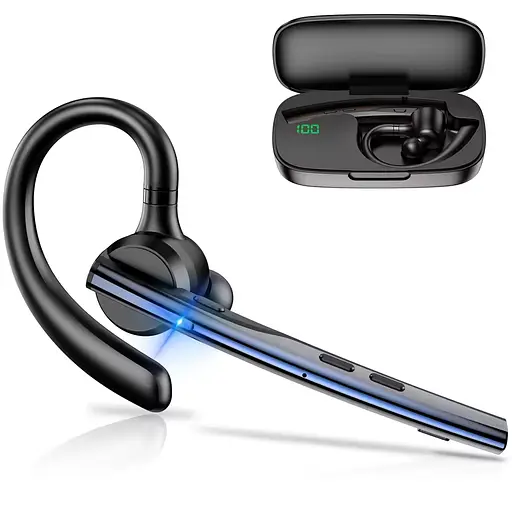 Bluetooth гарнитура New Bee M54 Black с шумоподавлением для телефонных разговоров и прослушивания музыки