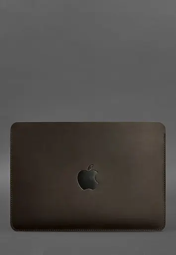 Шкіряний чохол BlankNote для MacBook 13 дюйм Темно-коричневий Crazy Horse - фото 5