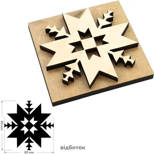 Штамп для вибійки Rosa Talent №13 Вишиванка 8x8см - фото 1