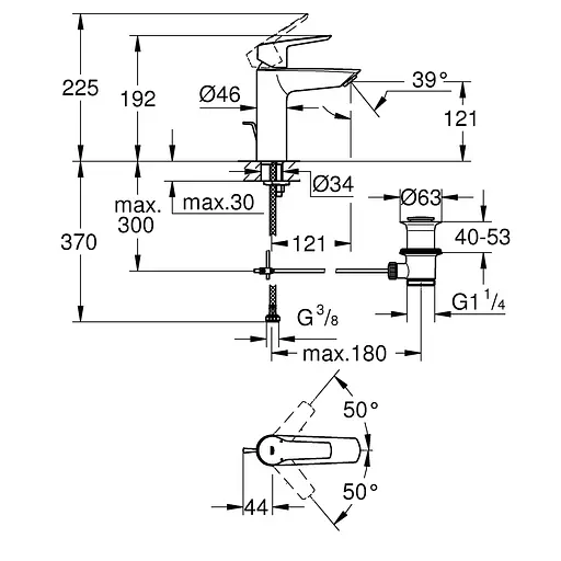 Змішувач для раковини Grohe QuickFix Start M-Size 23455002 Хром - фото 2