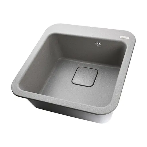 Гранітна мийка Globus Lux Barbora сiрий камiнь 510x510 мм А0005, Сірий - фото 4