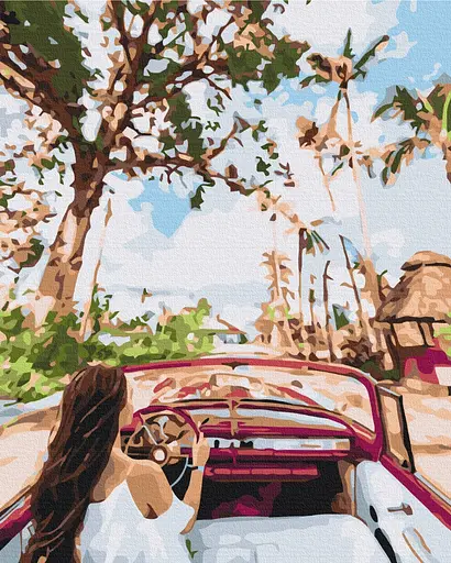 Картина за номерами на підрамнику Brushme Вулицями Куби