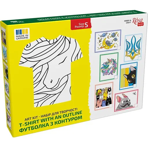 Набір футболка-розмальовка Rosa Talent Unicorn бавовна 100% розмір S  - фото 4