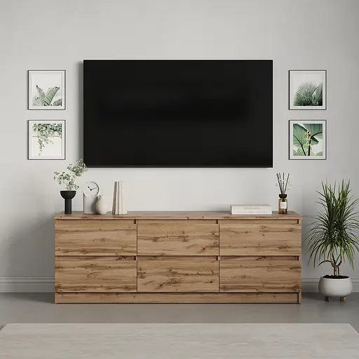 Тумба під телевізор MebelStar Нео 6Ш 150x43x53 см Дуб тахо (MBS-1287) - фото 2