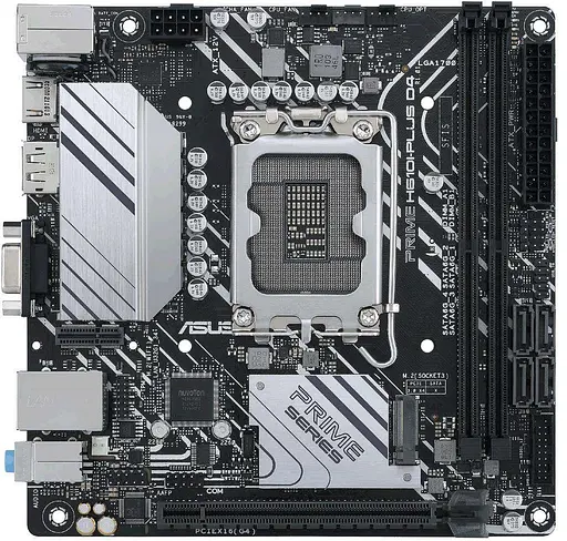 Материнская плата ASUS PRIME H610I-PLUS D4-CSM (PRIME H610I-PLUS D4-CSM) (Socket 1700, Intel H610, Mini-ITX) - фото 1