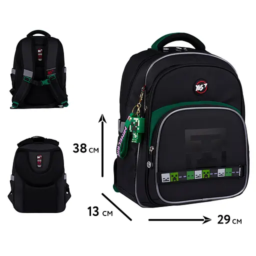 Рюкзак шкільний напівкаркасний YES Minecraft Game S-91 - фото 2