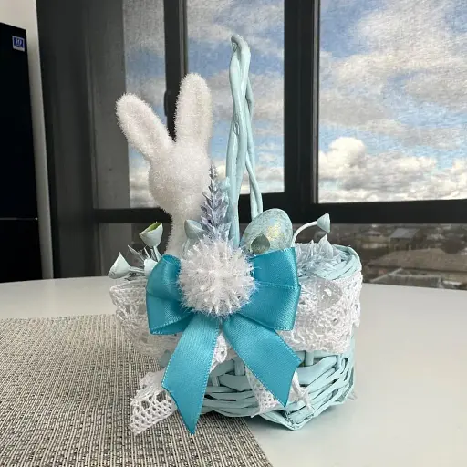 Пасхальная корзина 10х10х15 см. hand-made MIS LT 2 - фото 1