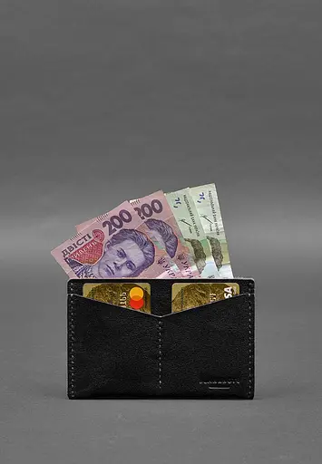 Кожаная обложка-органайзер для документов 6.2 черный краст - фото 3