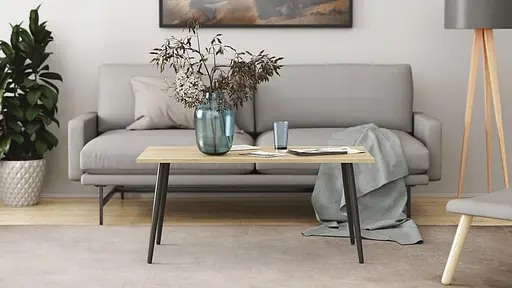 Стіл журнальний Монтана Ferrum-decor 45x100x50 Чорний метал ДСП Дуб Сонома 16 мм (FRD-106714) - фото 6