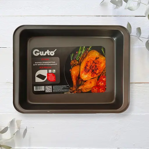 Форма прямоугольная для выпечки жаровни Gusto 39.5 x 30 x 6 см GT-3304 (146478) - фото 2