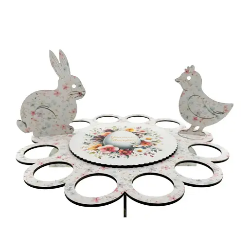 Великодня підставка біла на 12 яєць - фото 1