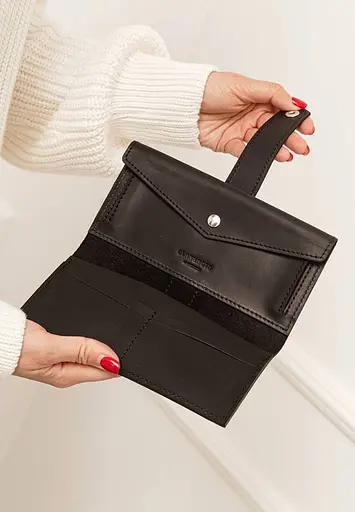 Кожаный портмоне 3.0 черный Crazy Horse - фото 8