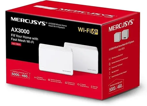 MESH-система Mercusys mesh Halo H80X AX3000 2pcs White 802.11ax (Halo-H80X-2-pack) - фото 4