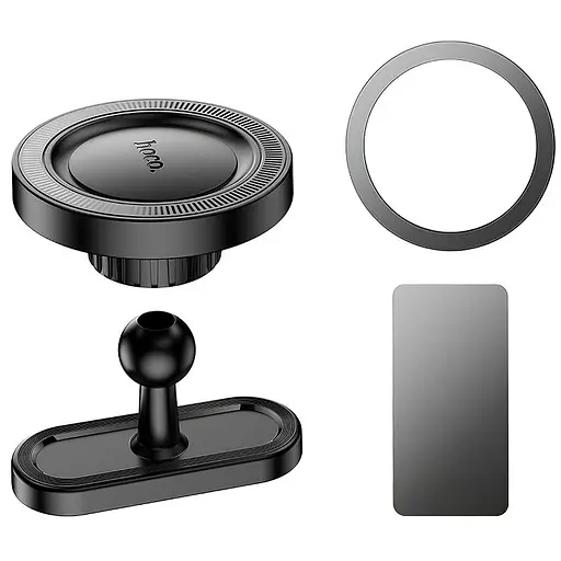 Автотримач Hoco H58 Show ring magnetic (multi-scene) Black - фото 4