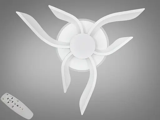 Цікава led люстра з пультом, диммером, підсвіткою, 52W, біла - фото 1