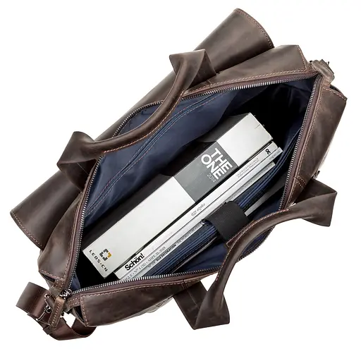 Чоловіча шкіряна сумка SHVIGEL 44х32х18 см sum0012902 - фото 5