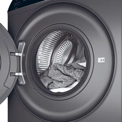 Стиральная машина Haier фронтальная 9 кг 1400 A+++ 60 см дисплей пара инвертор люк черный прямой привод серебристый - фото 7
