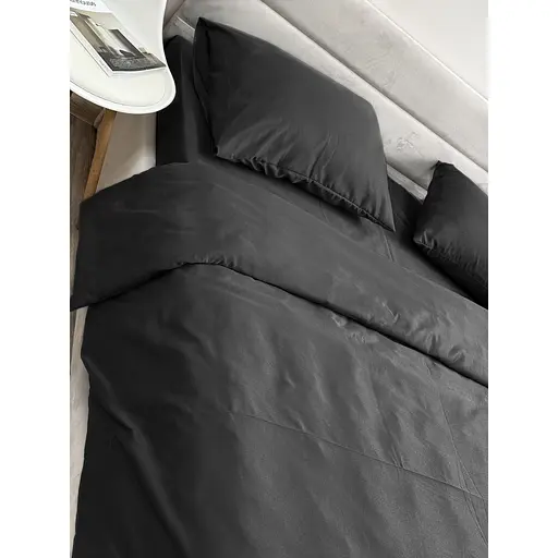 Комплект постільної білизни Ecotton Black євро полісатин чорний (25187) - фото 4