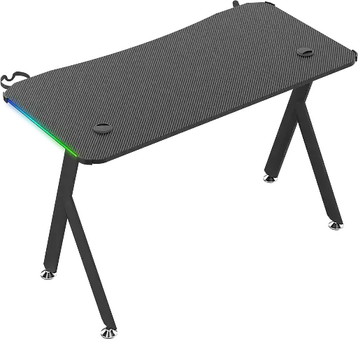 Геймерский компьютерный стол GT Racer T-1224 (120x60x73) Black - фото 3