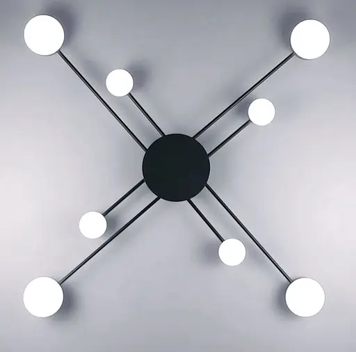 Стельова люстра-супутник в чорному кольорі | Арт. MD 8030 BK | Line F - фото 3