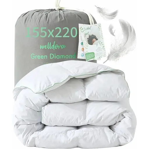 Пухова ковдра Welldora Comfort Duvet 1535 г Oeko-Tex 155 x 220 см