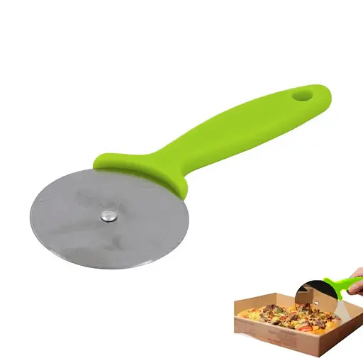 Нож колесо для пиццы роликовый 20 см, Kitchen Master Зелёный 84277 - фото 2