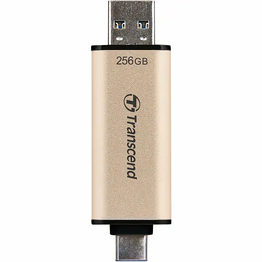 Флеш-накопичувач Transcend USB 256GB JetFlash 930 Gold-Black USB 3.2/Type-C (TS256GJF930C) - фото 5