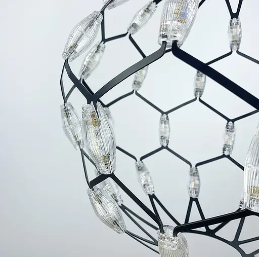 Світильник у формі купола чорного кольору Ø 50 см | Line F | Арт. D1289-500 BK - фото 5