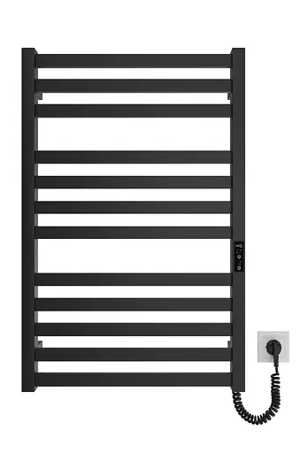 Электрический полотенцесушитель HF Oxford 770x530 black matte 6.1.0201.06.BM, Черный матовый, универсальное (коннектор), Электронный - фото 2