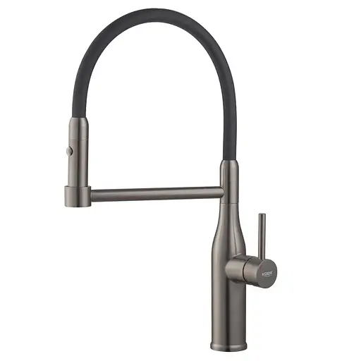 Смеситель для кухни с силиконовым изливом Koer KI-70005-07 KR3389 Графит - фото 1