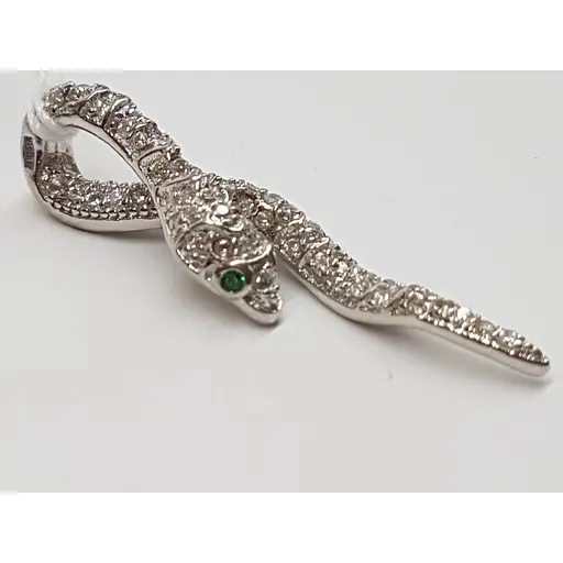 Срібна підвіска Silvex 925 Змійка з фіанітами. П2ФИ/312 - фото 2