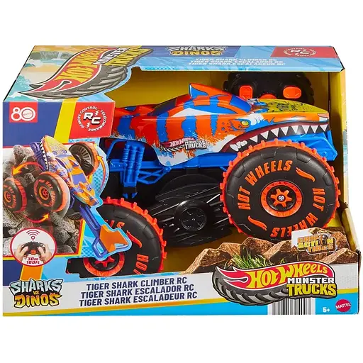 Машинка-позашляховик Hot Wheels Monster Trucks Tiger Shark Climber на радіокеруванні 1:15 збільшена (JFR39) - фото 6