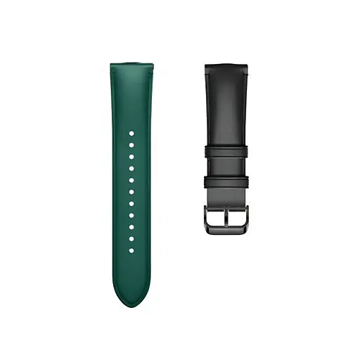 Безель і шкіряний ремінець Sikai для смартгодинника Xiaomi Watch S3/S4 Black-green - фото 6