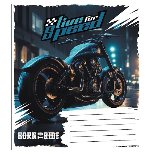 Тетрадь ученическая Жизнь на скорости 024-550283K-5 в клетку, 24 листа