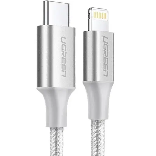 Кабель Ugreen USB 2.0 Type-C M-Lightning M, 1 м, (20V/3A), (60W) Білий, US304 - фото 2