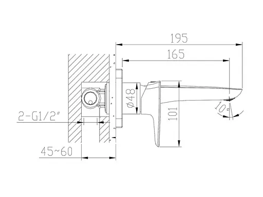 Змішувач для умивальника NEWARC Life 981571 - фото 5