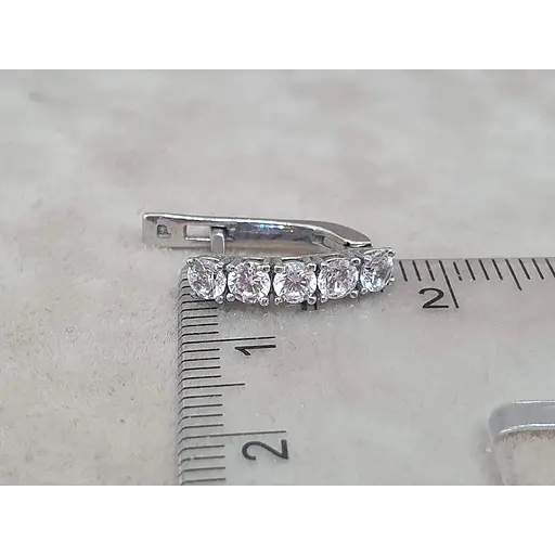 Серебряные серьги Агни АЛЬКОР с фианитами. 2904/9Р-CZ - фото 4