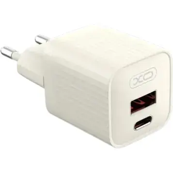 Мережевий зарядний пристрій XO L147(EU) PD20W 1USB-A+1USB-Charger Бежевий - фото 1