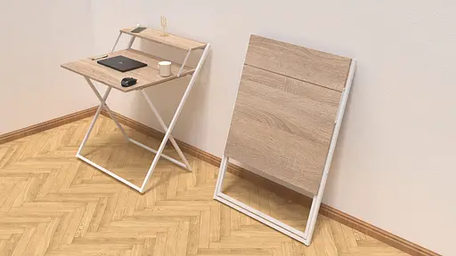 Стол трансформер Компакт 4 750x790x720 Белый металл ДСП Дуб Сонома 16 мм FRD-104700 - фото 3