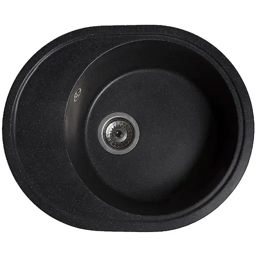 Гранітна кухонна мийка Romzha Voce Antracit (901) з крилом - фото 1