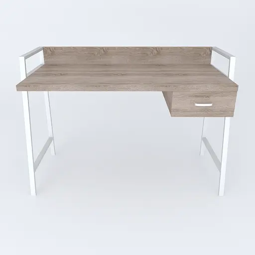 Письмовий стіл Ferrum-decor 750x1000x600 Білий метал ДСП Дуб Сонома Трюфель 32 мм (FRD-103440) - фото 2