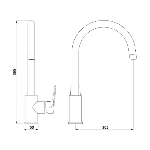 Змішувач кухонний Damixa Origin Balance (790720000) - фото 4