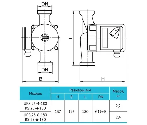 Циркуляційний насос Rudes UPS 25-4-180 - фото 4