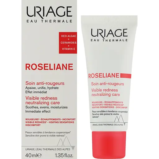 Крем для обличчя Uriage Roséliane Crème Anti-Rougeurs Проти почервонінь 40 мл - фото 1