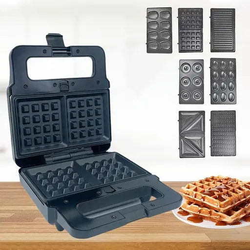 Мультимейкер Zepline ZP-806 7в1 зі знімними формами 2200Вт Чорний/Сталь - фото 2